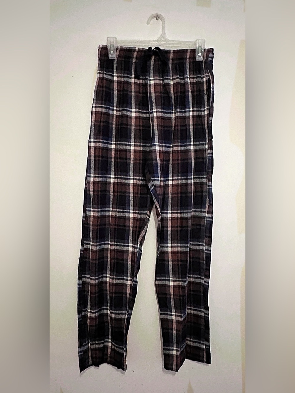 Men's Plaid Lounge Pants - Brown & Navy